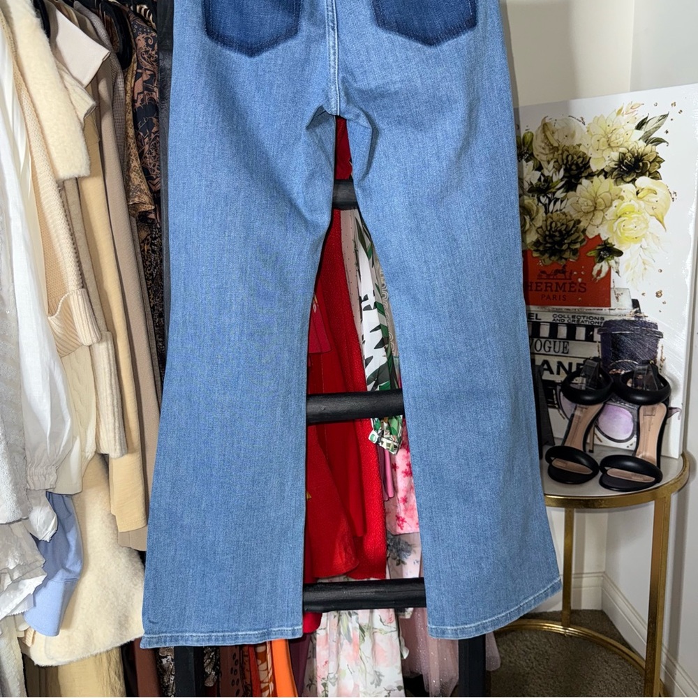 Maje Braided High Rise Bootcut Jeans Light Wash Denim Womens 36 4 EUC $325 - Picture 14 of 14